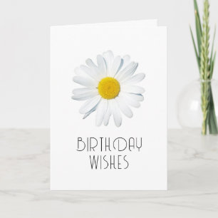 Happy Birthday   Single Daisy Card