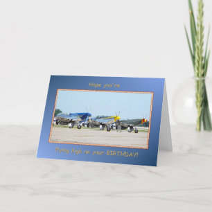 Happy Birthday Single Engine Airplanes Card