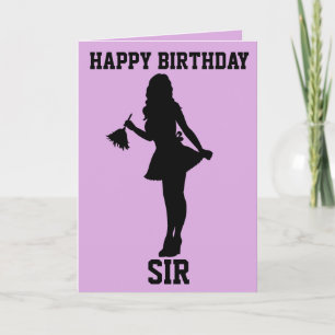 HAPPY BIRTHDAY SIR, FRENCH MAID CARD FOR HUSBAND