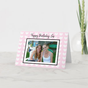 Happy Birthday Sis, Personalized Photo Birthday Card