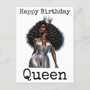 Happy Birthday Sista Melanin Woman Black Women Sis Postcard