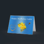 Happy Birthday Sister Butterfly and Flowers Card<br><div class="desc">This is a lovely Birthday Card for your sister!</div>