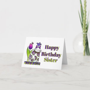 Happy Birthday Sister - Card