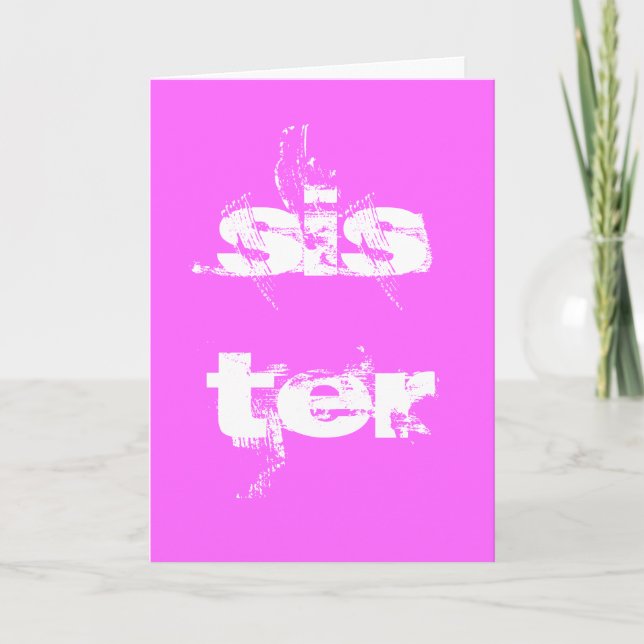 Happy birthday sister card (Front)