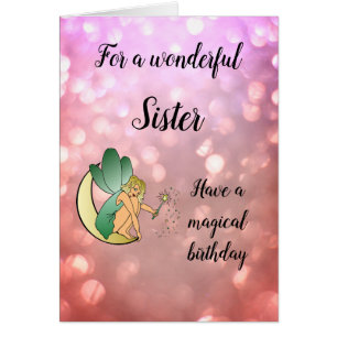 Happy Birthday Sister Fairy design