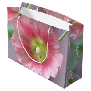 Happy Birthday Sister Flowered Gift Bag