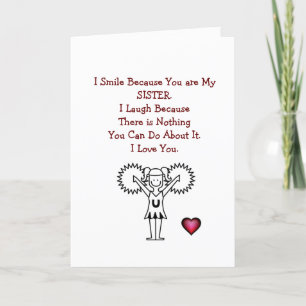 Happy Birthday Sister - I Smile Card