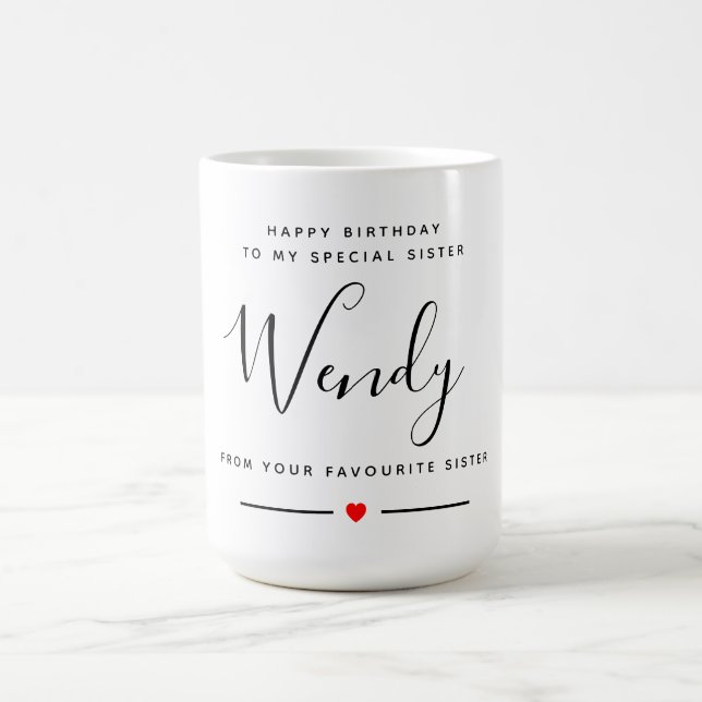 Happy birthday sister magic mug (Center)