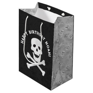 Happy Birthday Skull and Bones Cadeau Sac