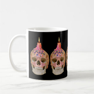 Happy Birthday Skull Candle Witch Spooky Coffee Mug