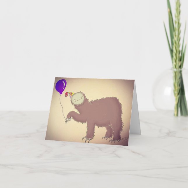 Happy Birthday sloth Thank You Card (Front)