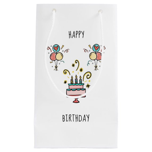 Happy Birthday Small Gift Bag (Front)