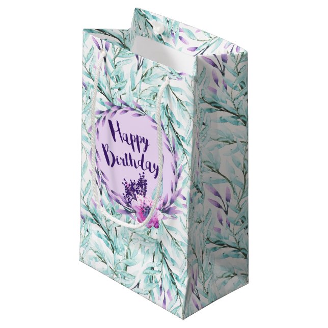 Happy Birthday Small Gift Bag (Front Angled)