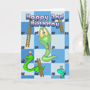 Happy Birthday snakes and ladders game Card