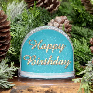 Happy Birthday Snow Globe