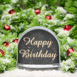Happy Birthday Snow Globe