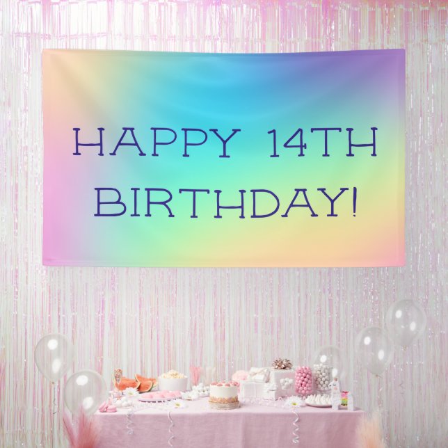 Happy Birthday! Soft Colourful Gradient Banner (Party)