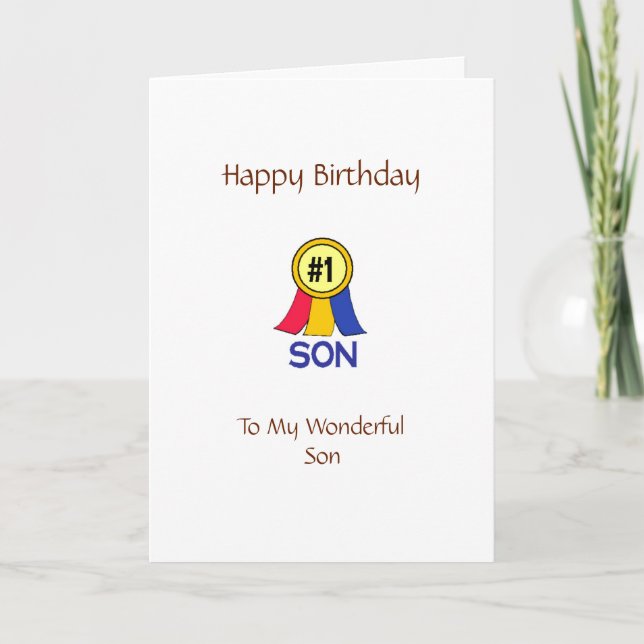 Happy Birthday Son Card (Front)
