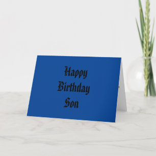 happy Birthday Son folded card