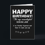 Happy birthday son in law card<br><div class="desc">birthday greeting cards, son in law birthday cards</div>