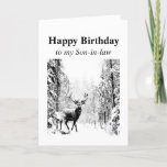 Happy Birthday Son-in-law Vintage Stag, Deer Card<br><div class="desc">Happy Birthday Son-in-law Stag,  Deer Animal,  Wildlife,  Nature</div>