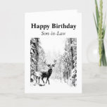 Happy Birthday Son-in-Law Vintage Stag, Deer Card<br><div class="desc">Happy Birthday Son-in-Law  Vintage Stag,  Deer Animal,  Wildlife,  Nature</div>