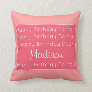 Happy Birthday Song Pillow
