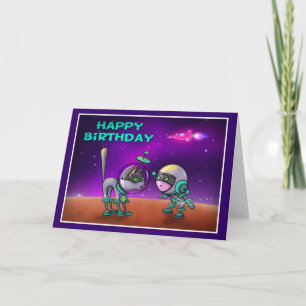 Happy Birthday Space style 004 Card
