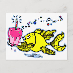 Happy Birthday, Sparky with a cake and candle Postcard