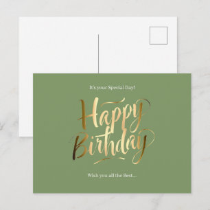 Happy Birthday Special Day Holiday Postcard