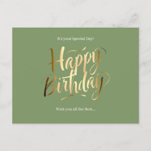 Happy Birthday Special Day Holiday Postcard