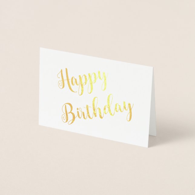 Happy Birthday Special Occasion Custom Greeting Foil Card (Front)