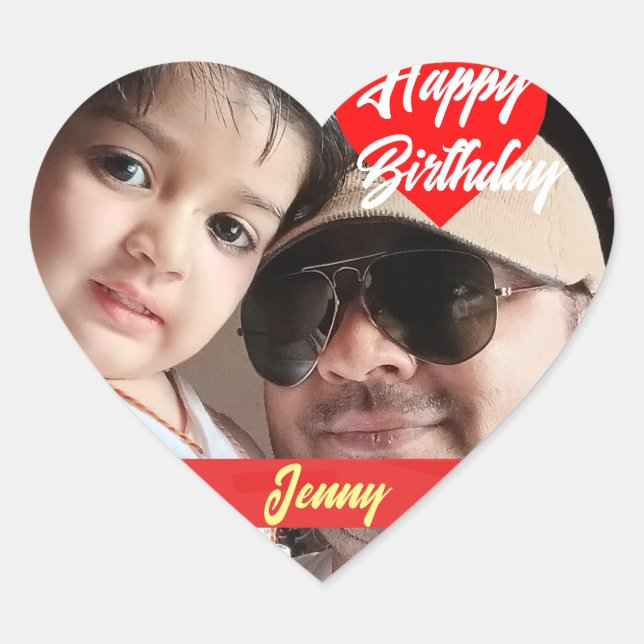 Happy Birthday Special Photo Personalize Sticker (Front)