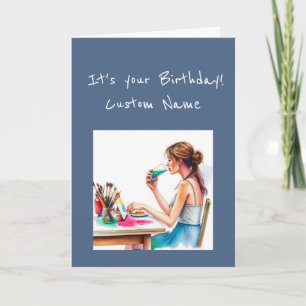 Happy Birthday  Special Watercolor Artist Humor Card