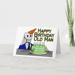 Happy Birthday Spider Web Old Man Card