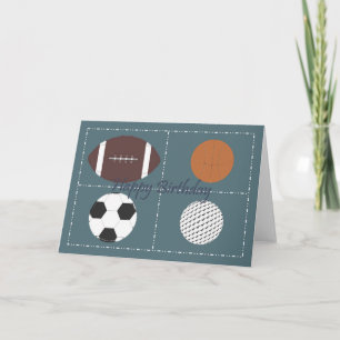 Happy Birthday Sports Themed Card