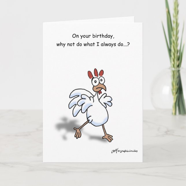 Happy Birthday Spring Chicken card! - Customized Card (Front)