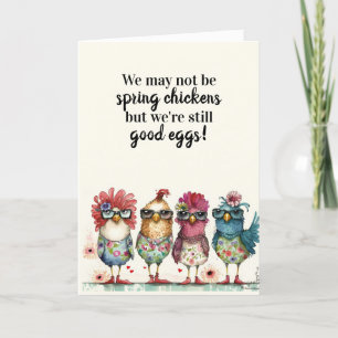 Happy birthday spring chicken  holiday card