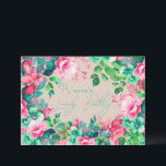 Happy Birthday Spring Garden Floral Champagne  Card<br><div class="desc">A modern and beautiful birthday card featuring a romantic garden floral design. Perfect for any age birthday.</div>