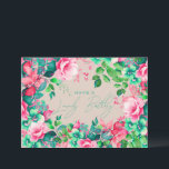 Happy Birthday Spring Garden Floral Champagne  Card<br><div class="desc">A modern and beautiful birthday card featuring a romantic garden floral design. Perfect for any age birthday.</div>