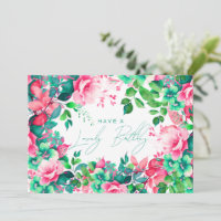 Happy Birthday Spring Summer Garden Floral