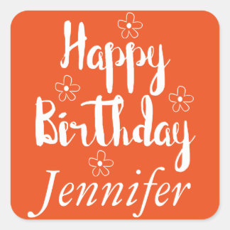 Happy Birthday Square Sticker