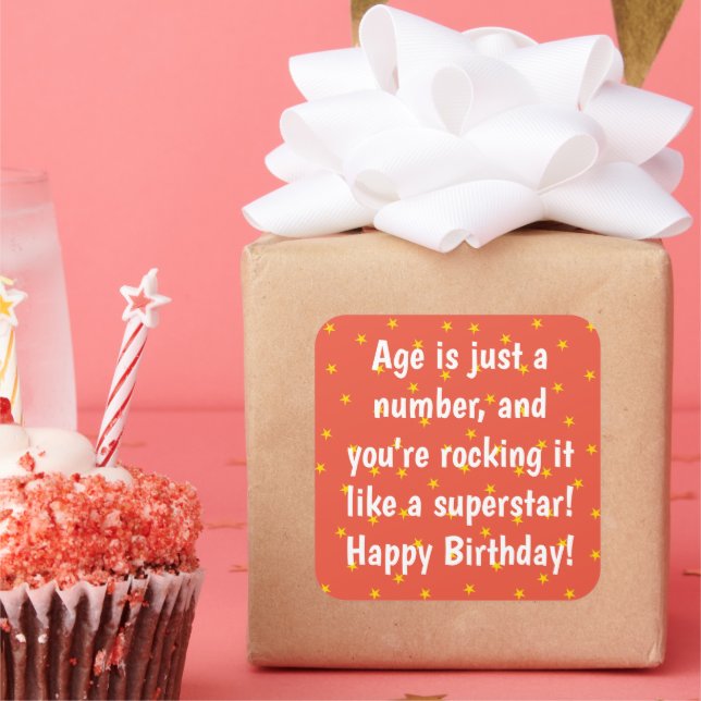 Happy birthday square sticker (Party)