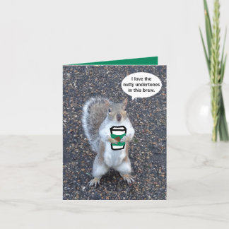 Happy Birthday Squirrel Coffee Card