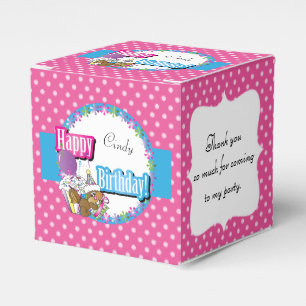 Happy Birthday Squirrel - Pink Favor Box