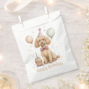 Happy Birthday Standard Poodle Dog Favour Bag
