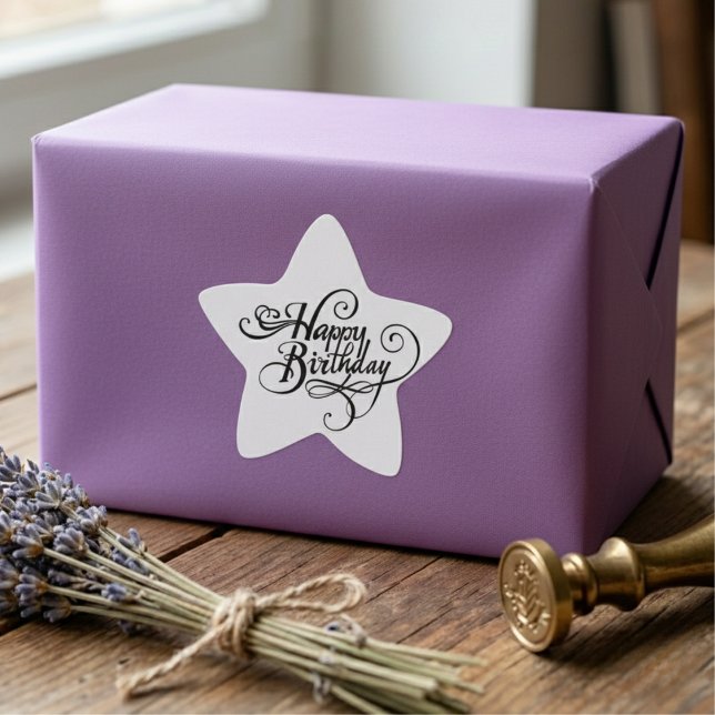 Happy Birthday Star Sticker (Happy Birthday Star Sticker)