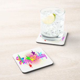 " HAPPY BIRTHDAY " STARS COASTER