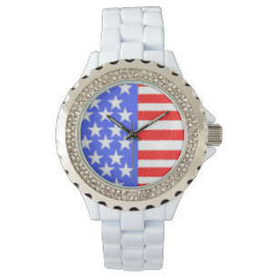 Happy Birthday  stars on the flag Watch