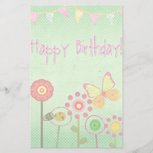 Happy Birthday Stationery